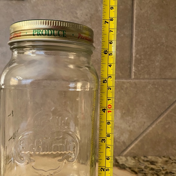 Vintage Rare Del Monte Clear Glass Mason Jar with Lid Storage Canning Lidded Jar - Picture 11 of 13